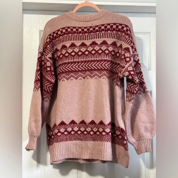 American Eagle Pink & Red Jegging Fit Knit Sweater - Picture 8 of 11